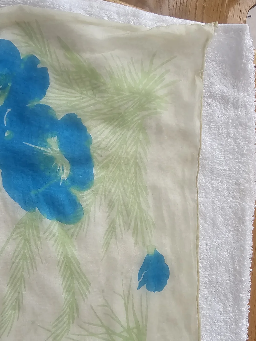 Vintage 1950s Scarves by Vera Pure Silk Scarf Water Repellent As Is